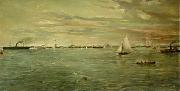 Verner Moore White The Harbor at Galveston, was painted for the Texas exhibit at the Sweden oil painting artist